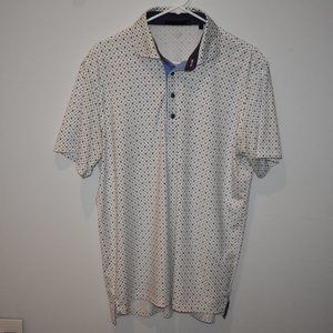 Greyson Golf Mens Polo Shirt - White Black Skulls